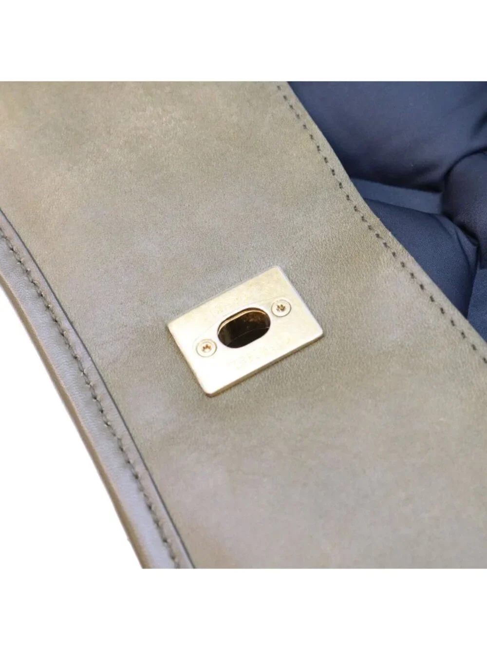Chanel Khaki Bubble Quilt Calfskin Shoulder Bag